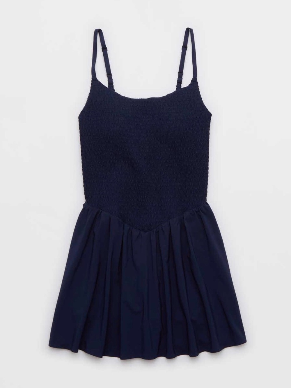 OFFLINE By Aerie Real Me Smocked Flowy Dress - Navy M - Picture 3 of 7